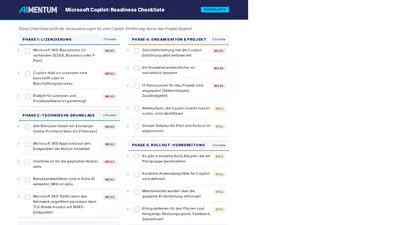 Vorschau: Microsoft Copilot: Readiness Checkliste