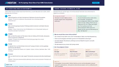 Vorschau: KI-Prompting Cheat Sheet für Entscheider